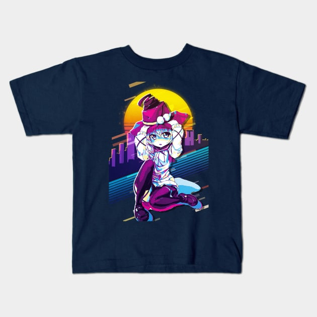 Midori Fuse Kids T-Shirt by 80sRetro